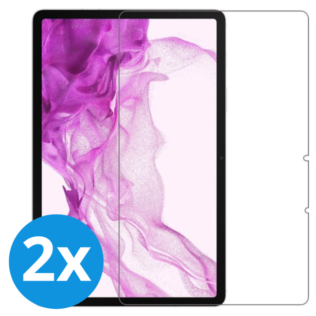Case2go - 2-Pack Tablet screenprotector geschikt voor Samsung Galaxy S9 Ultra (2023) - 14.6 Inch - Tempered Glass - Case Friendly - Transparant