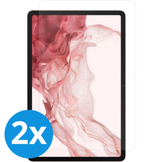 Case2go Case2go - 2-Pack Tablet screenprotector geschikt voor Samsung Galaxy S9 (2023) - 11 Inch - Tempered Glass - Case Friendly - Transparant