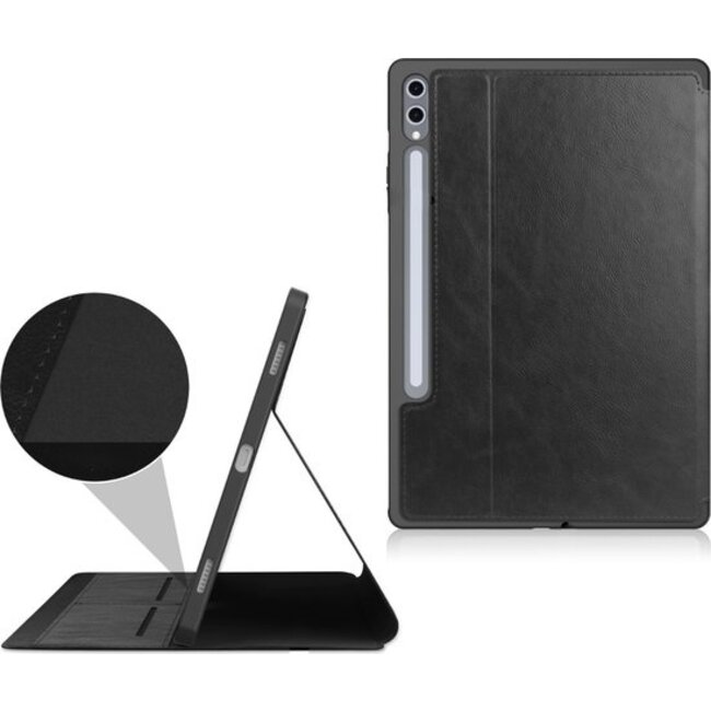 Case2go - Hoes geschikt voor Samsung Galaxy Tab S10 FE - Ultimate Business Book Case - 10.9 Inch - Zwart
