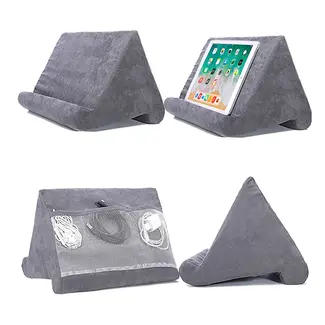 Case2go Tablet Houder - Pilow Pad - Tablet kussen - Leeskussen - Ergonomisch design - 3 kijkhoeken - Grijs