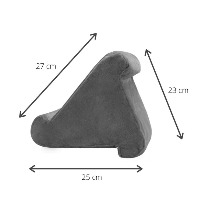 Tablet Houder - Pilow Pad - Tablet kussen - Leeskussen - Ergonomisch design - 2 kijkhoeken - Grijs