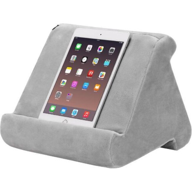 Tablet Houder - Pilow Pad - Tablet kussen - Leeskussen - Ergonomisch design - 2 kijkhoeken - Grijs