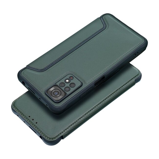 Case2go - Hoesje geschikt voor Xiaomi Redmi Note 14 Pro - Schokbestendige Book Case - Groen