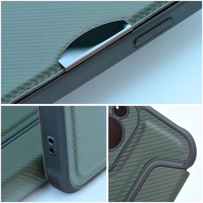 Case2go - Hoesje geschikt voor Xiaomi Redmi Note 14 - Schokbestendige Book Case - Groen