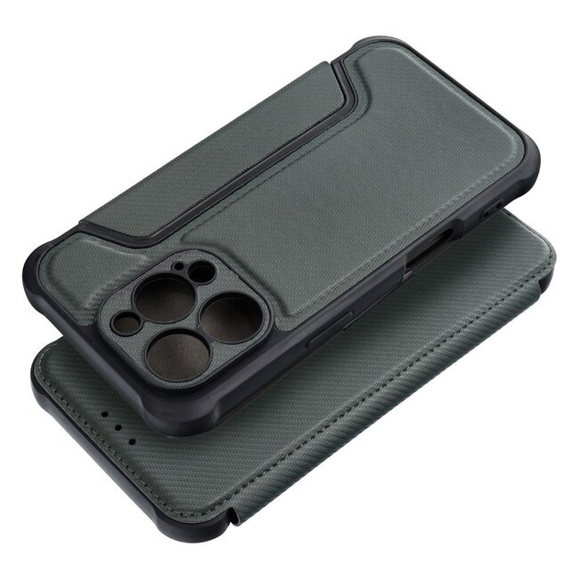 Case2go - Hoesje geschikt voor Apple iPhone 16 Pro Max - Schokbestendige Book Case - Groen