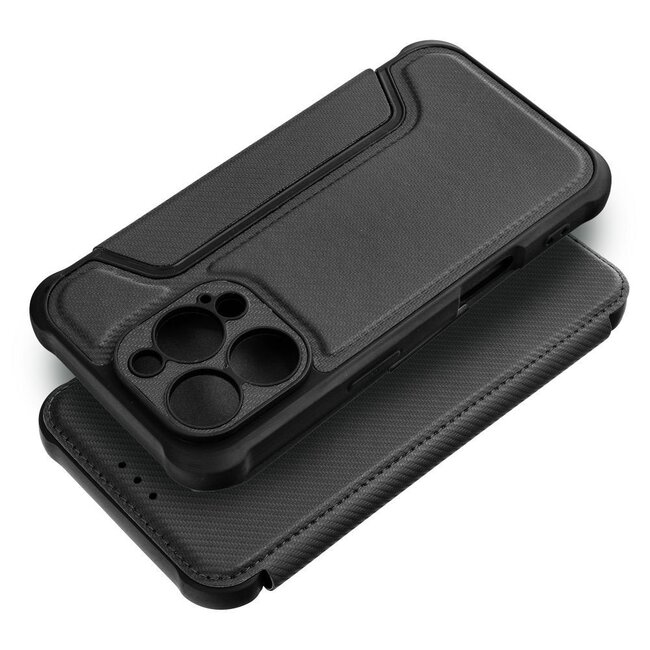 Case2go - Hoesje geschikt voor Apple iPhone 16 Pro Max - Schokbestendige Book Case - Zwart