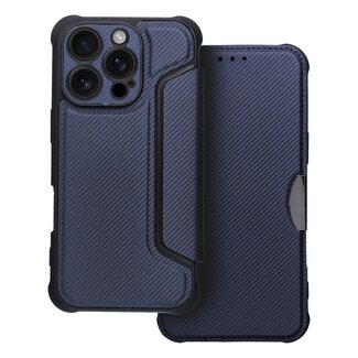 Case2go Case2go - Hoesje geschikt voor Apple iPhone 16 Pro - Schokbestendige Book Case - Blauw
