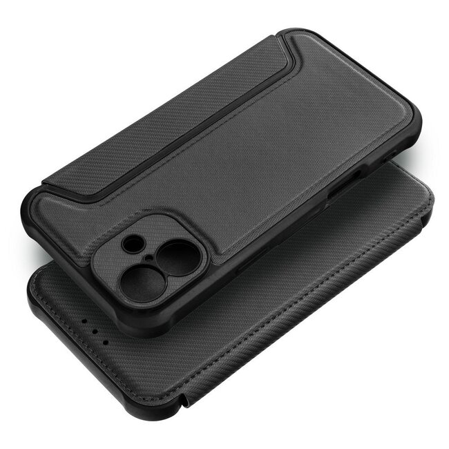 Case2go - Hoesje geschikt voor Apple iPhone 16 - Schokbestendige Book Case - Zwart