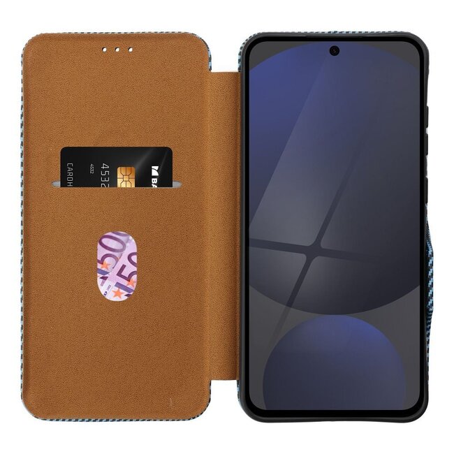 Case2go - Hoesje geschikt voor Xiaomi Redmi Note 14 - Magnetische Book Case - Blauw