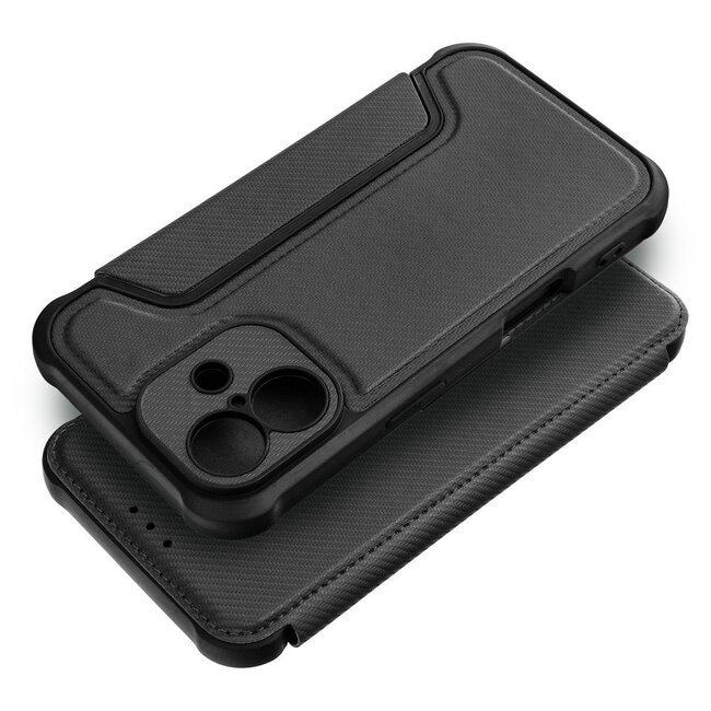 Case2go - Hoesje geschikt voor Apple iPhone 16 Plus - Schokbestendige Book Case - Zwart