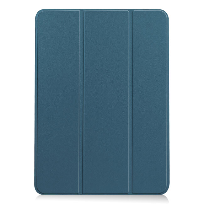Tablet hoes geschikt voor Apple iPad Air 11 (2025) / Apple iPad Air 11 (2024) / iPad Air 10.9 (2022) tri-fold - Case met Auto Wake/Sleep functie - Cyaan