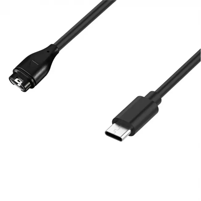 2 Pack - USB-C Oplaadkabel geschikt voor Garmin Forerunner, Fenix, Instinct, EPIX, Venu, Vivomove, Vivosport & Vivoactive - 1 Meter - Zwart