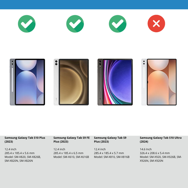 Case2go - Bluetooth Toetsenbord Hoes voor Samsung Galaxy Tab S10 Plus / S9 FE Plus / S9 Plus (12.4 inch) – Met Pencil Houder & Auto Wake/Sleep - Groen