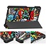 Case2go - Tablet hoes geschikt voor Lenovo Tab One - 8.7 Inch - Tri-Fold Book Case - Auto/Wake functie - Grafitti