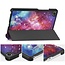 Case2go - Tablet hoes geschikt voor Lenovo Tab One - 8.7 Inch - Tri-Fold Book Case - Auto/Wake functie - Galaxy