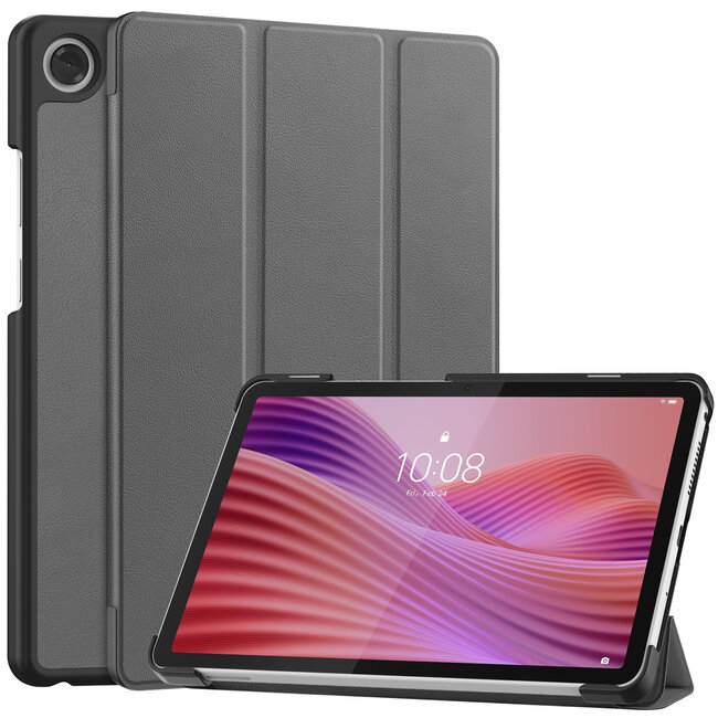 Case2go - Tablet hoes geschikt voor Lenovo Tab One - 8.7 Inch - Tri-Fold Book Case - Auto/Wake functie - Grijs