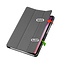 Case2go - Tablet hoes geschikt voor Lenovo Tab One - 8.7 Inch - Tri-Fold Book Case - Auto/Wake functie - Grijs