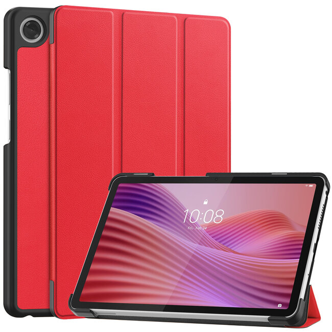 Case2go - Tablet hoes geschikt voor Lenovo Tab One - 8.7 Inch - Tri-Fold Book Case - Auto/Wake functie - Rood