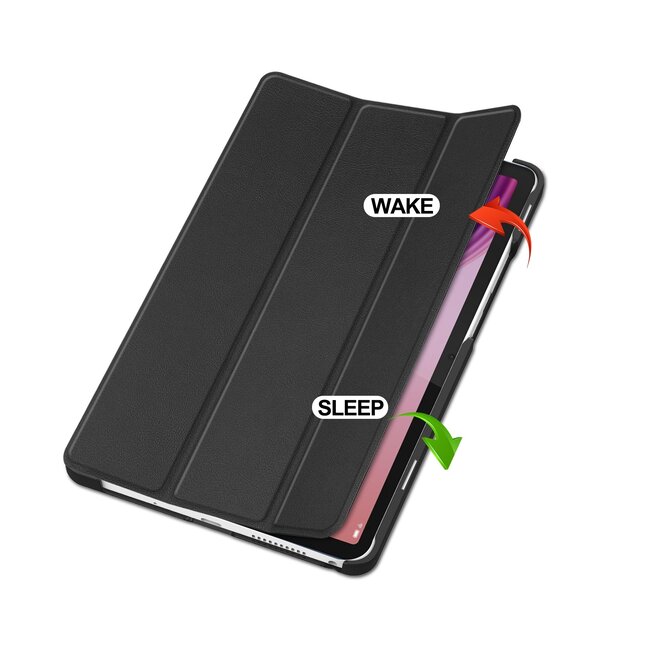 Case2go - Tablet hoes geschikt voor Lenovo Tab One - 8.7 Inch - Tri-Fold Book Case - Auto/Wake functie - Zwart