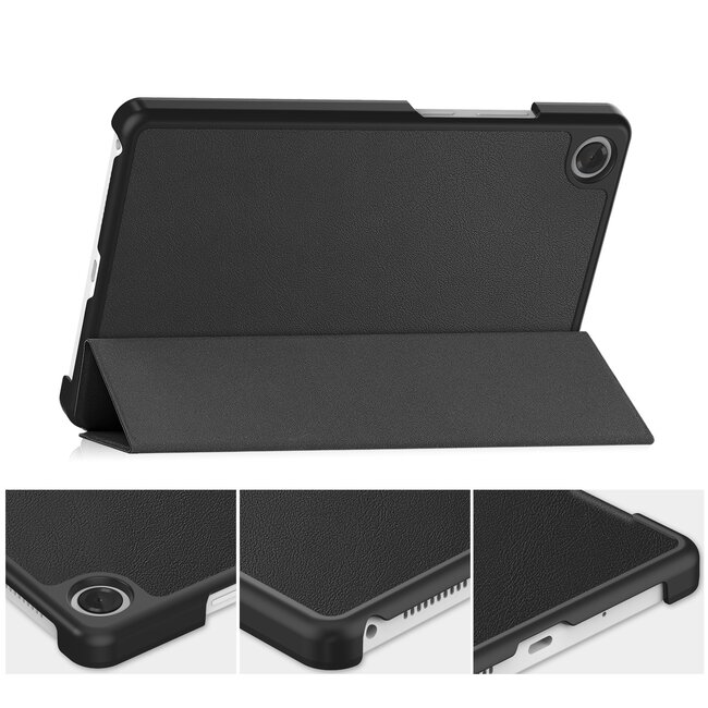 Case2go - Tablet hoes geschikt voor Lenovo Tab One - 8.7 Inch - Tri-Fold Book Case - Auto/Wake functie - Zwart