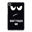 Case2go - Tablet hoes geschikt voor Lenovo Tab One - 8.7 Inch - Tri-Fold Book Case - Auto/Wake functie - Don't Touch Me