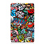 Hoozey - Tablet hoes geschikt voor Lenovo Tab One - 8.7 Inch - Tri-Fold Book Case - Auto/Wake functie - Grafitti