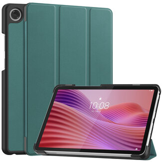 Hoozey - Tablet hoes geschikt voor Lenovo Tab One - 8.7 Inch - Tri-Fold Book Case - Auto/Wake functie - Donker Groen