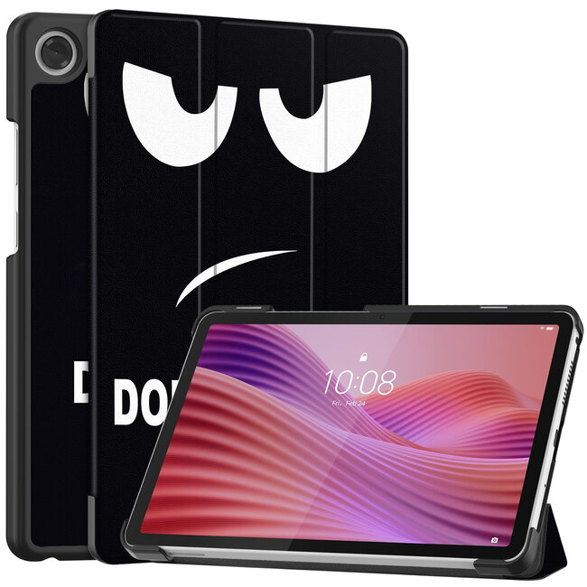 Hoozey - Tablet hoes geschikt voor Lenovo Tab One - 8.7 Inch - Tri-Fold Book Case - Auto/Wake functie - Dont Touch Me
