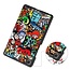 Case2go - Tablet hoes geschikt voor Lenovo Tab One - 8.7 Inch - Tri-Fold Book Case - Auto/Wake functie - Grafitti