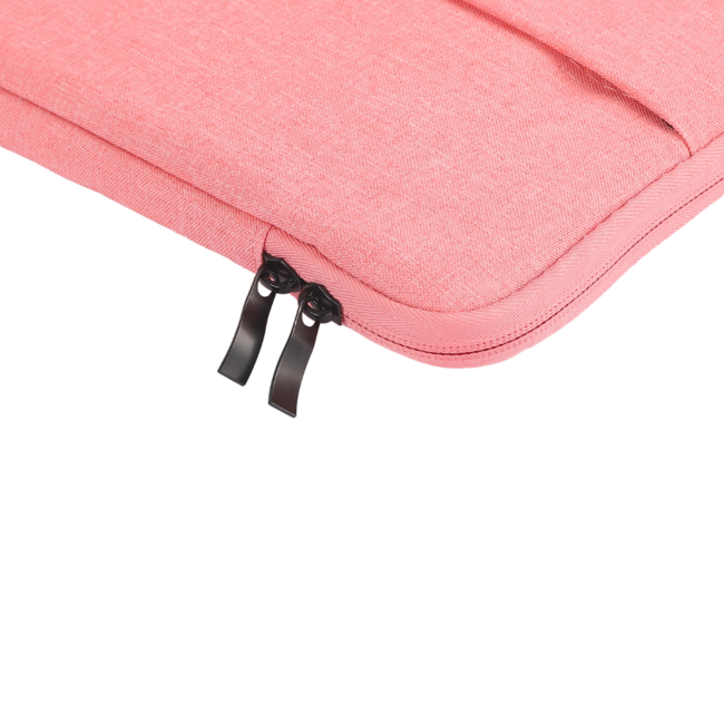 Case2go - Laptop Sleeve geschikt voor Macbook, Laptop en Chromebook - Met extra Vak - Laptoptas - Laptophoes - 14 Inch - Roze