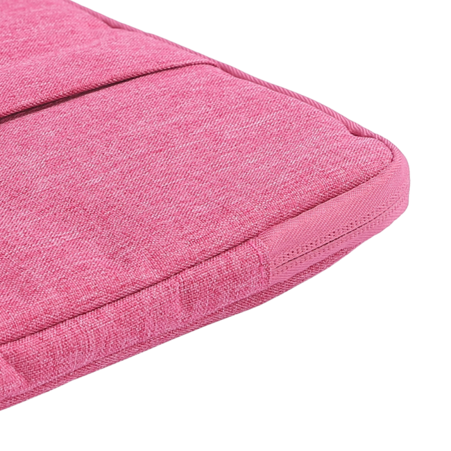 Case2go - Laptop Sleeve geschikt voor Macbook, Laptop en Chromebook - Met extra Vak - Laptoptas - Laptophoes - 15.6 Inch - Rood