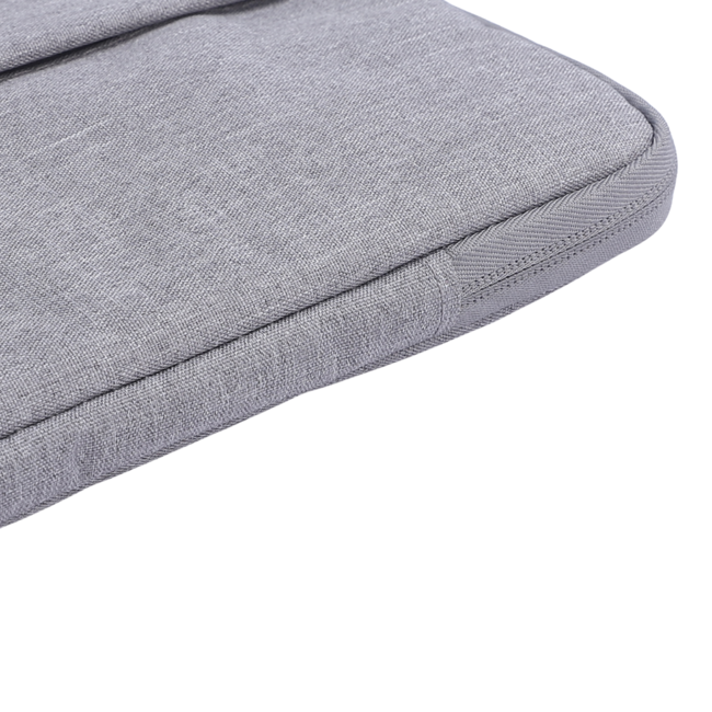 Case2go - Laptop Sleeve geschikt voor Macbook, Laptop en Chromebook - Met extra Vak - Laptoptas - Laptophoes - 13 Inch - Licht Grijs