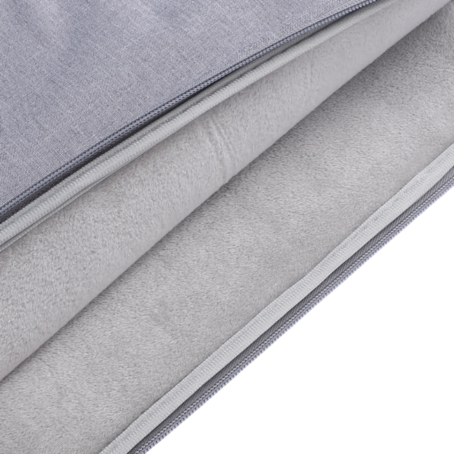 Case2go - Laptop Sleeve geschikt voor Macbook, Laptop en Chromebook - Met extra Vak - Laptoptas - Laptophoes - 13 Inch - Licht Grijs