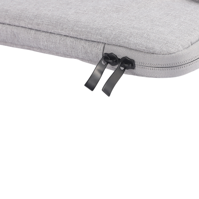 Case2go - Laptop Sleeve geschikt voor Macbook, Laptop en Chromebook - Met extra Vak - Laptoptas - Laptophoes - 12 Inch - Licht Grijs