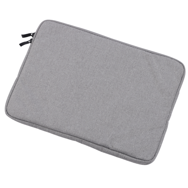 Case2go - Laptop Sleeve geschikt voor Macbook, Laptop en Chromebook - Met extra Vak - Laptoptas - Laptophoes - 15.6 Inch - Licht Grijs
