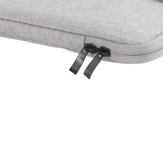 Case2go - Laptop Sleeve geschikt voor Macbook, Laptop en Chromebook - Met extra Vak - Laptoptas - Laptophoes - 15.6 Inch - Licht Grijs