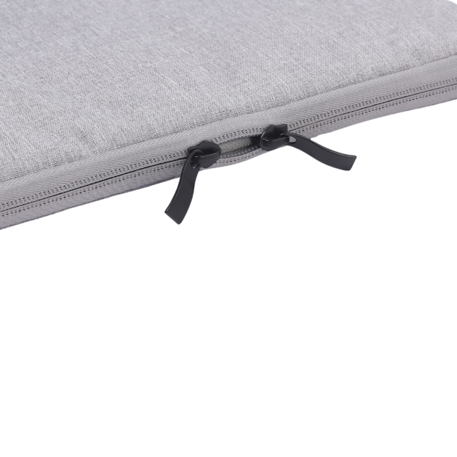 Case2go - Laptop Sleeve geschikt voor Macbook, Laptop en Chromebook - Met extra Vak - Laptoptas - Laptophoes - 15.6 Inch - Licht Grijs