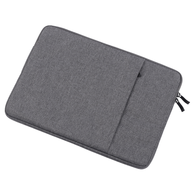 Case2go - Laptop Sleeve geschikt voor Macbook, Laptop en Chromebook - Met extra Vak - Laptoptas - Laptophoes - 13 Inch - Donker Grijs