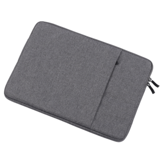 Case2go Case2go - Laptop Sleeve geschikt voor Macbook, Laptop en Chromebook - Met extra Vak - Laptoptas - Laptophoes - 12 Inch - Donker Grijs