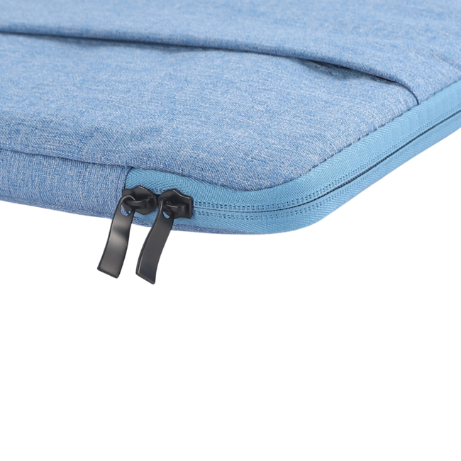 Case2go - Laptop Sleeve geschikt voor Macbook, Laptop en Chromebook - Met extra Vak - Laptoptas - Laptophoes - 14 Inch - Light Blauw