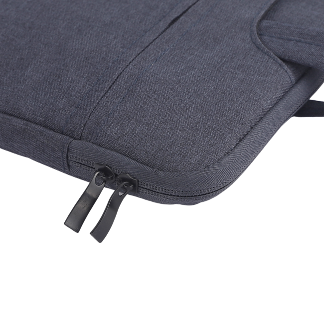 Case2go - Laptop Sleeve geschikt voor Macbook, Laptop en Chromebooks - Met extra vak - Met Handvat - Laptoptas - 15.6 Inch - Donker Blauw