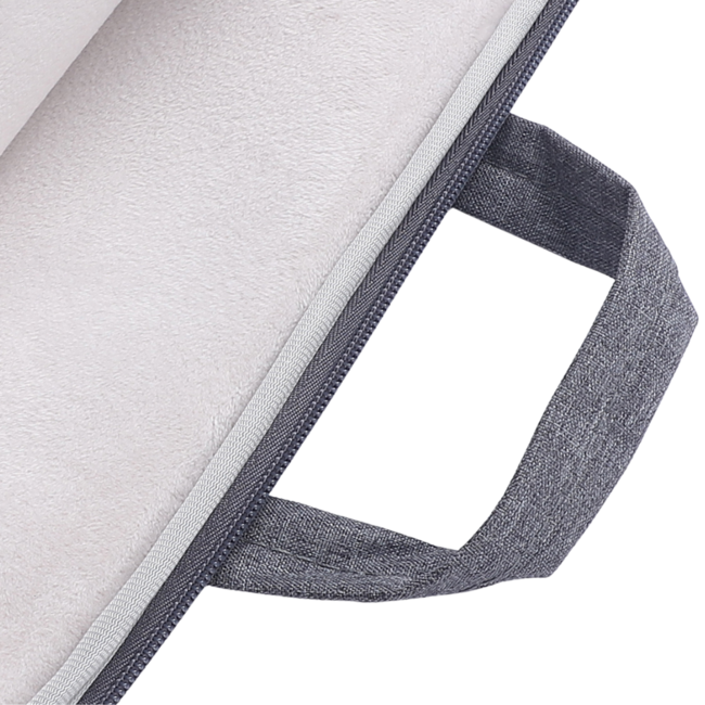 Case2go - Laptop Sleeve geschikt voor Macbook, Laptop en Chromebooks - Met extra vak - Met Handvat - Laptoptas - 14 Inch - Donker Grijs