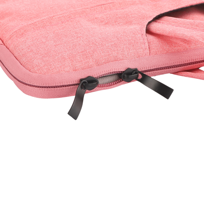 Case2go - Laptop Sleeve geschikt voor Macbook, Laptop en Chromebooks - Met extra vak - Met Handvat - Laptoptas - 13 Inch - Roze
