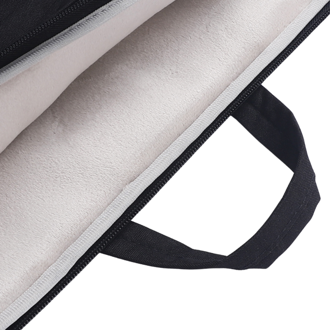 Case2go - Laptop Sleeve geschikt voor Macbook, Laptop en Chromebooks - Met extra vak - Met Handvat - Laptoptas - 14 Inch - Zwart