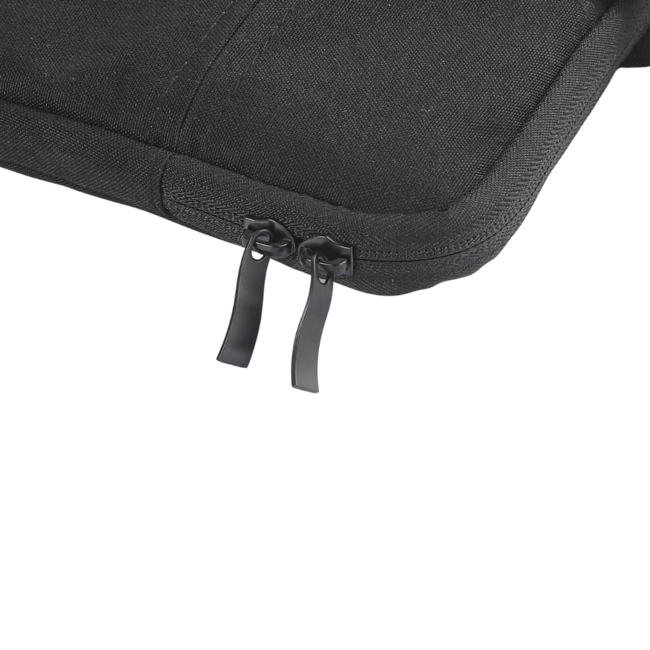 Case2go - Laptop Sleeve geschikt voor Macbook, Laptop en Chromebooks - Met extra vak - Met Handvat - Laptoptas - 15.6 Inch - Zwart