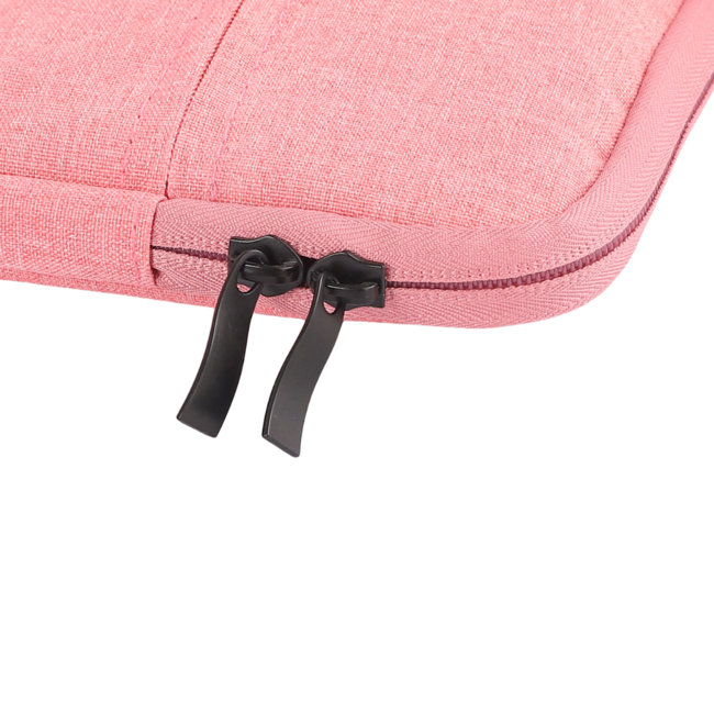 Case2go - Laptop Sleeve geschikt voor Macbook, Laptop en Chromebooks - Met extra vak - Met Handvat - Laptoptas - 15.6 Inch - Roze