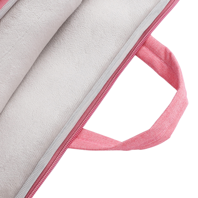 Case2go - Laptop Sleeve geschikt voor Macbook, Laptop en Chromebooks - Met extra vak - Met Handvat - Laptoptas - 15.6 Inch - Roze