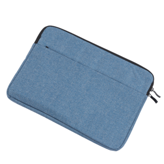 Case2go Case2go - Laptop Sleeve geschikt voor Macbook, Laptop en Chromebook - Met extra Vak - Laptoptas - Laptophoes - 15.6 Inch - Licht Blauw
