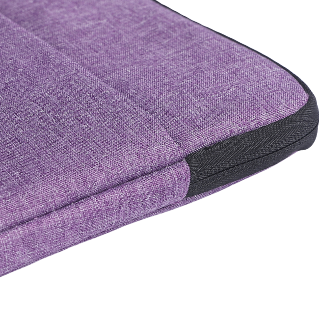 Case2go - Laptop Sleeve geschikt voor Macbook, Laptop en Chromebook - Met extra Vak - Laptoptas - Laptophoes - 15.6 Inch - Paars