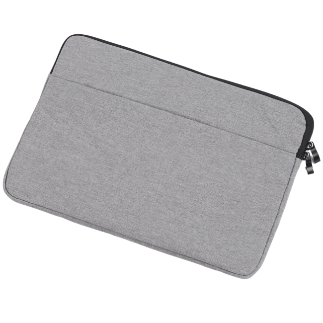 Case2go - Laptop Sleeve geschikt voor Macbook, Laptop en Chromebook - Met extra Vak - Laptoptas - Laptophoes - 14 Inch - Licht Grijs